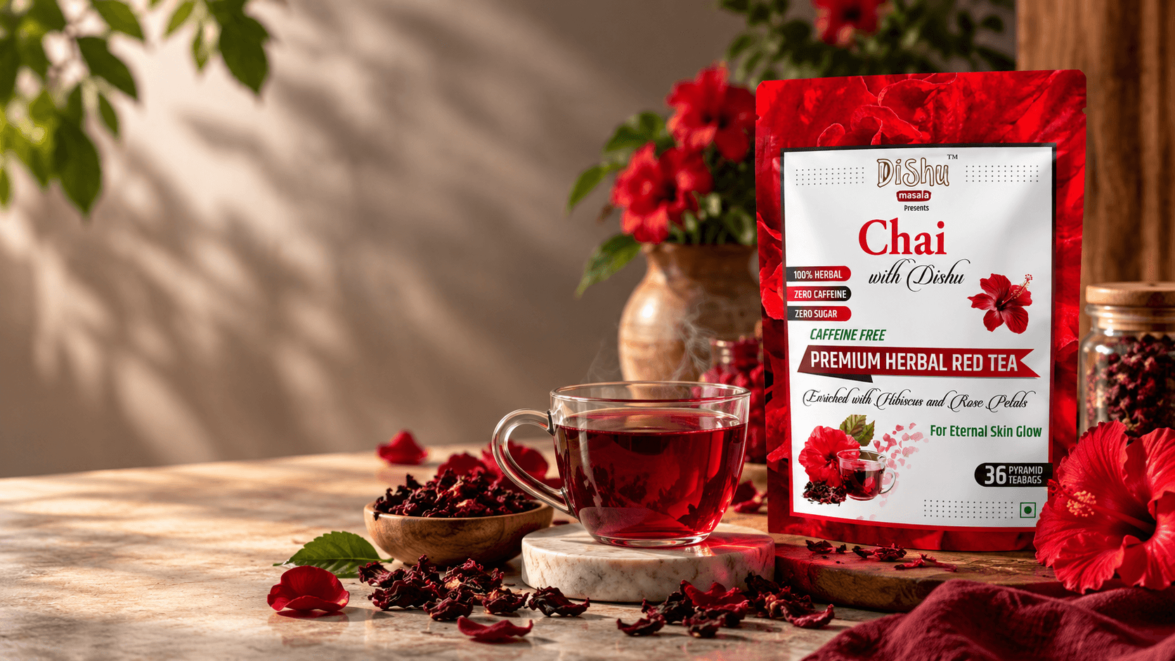 Dishu Masala Premium Herbal Red Tea